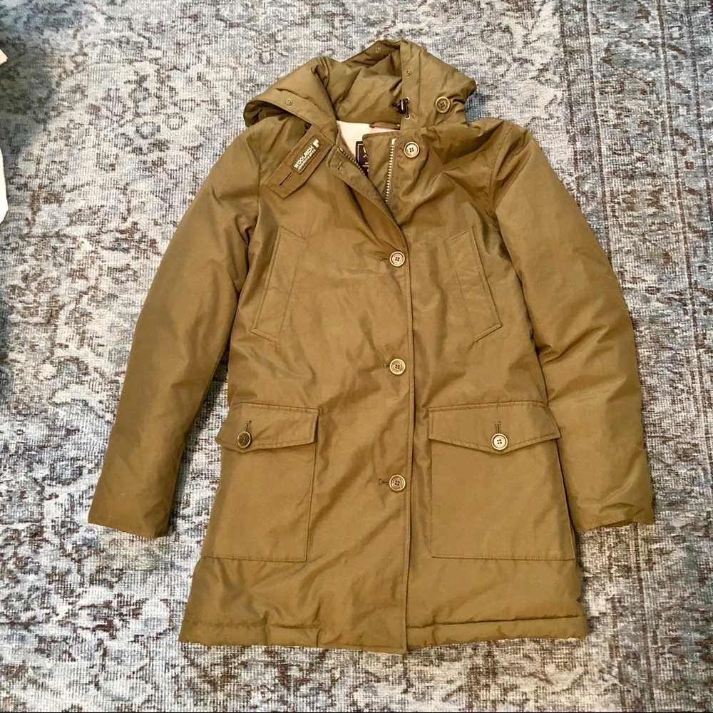 Woolrich Insulated Green Parka Coat